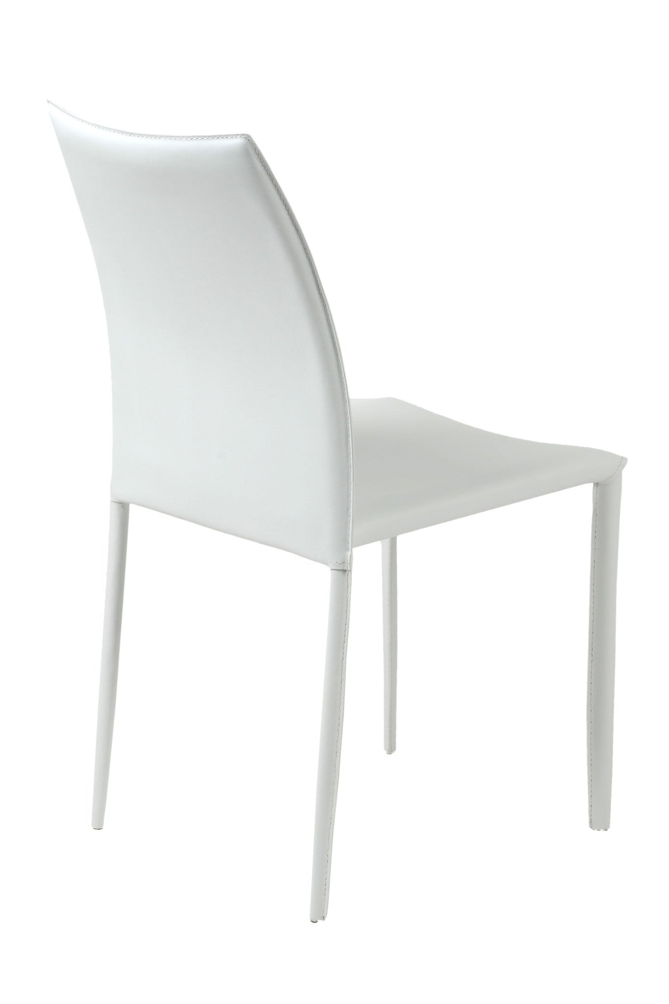 Dalia Leather Stacking Chairs (Set of 2) - Modern Dining Chairs for Kitchen, Restaurant, or Office - Comfortable & Space-Saving Seating Solution