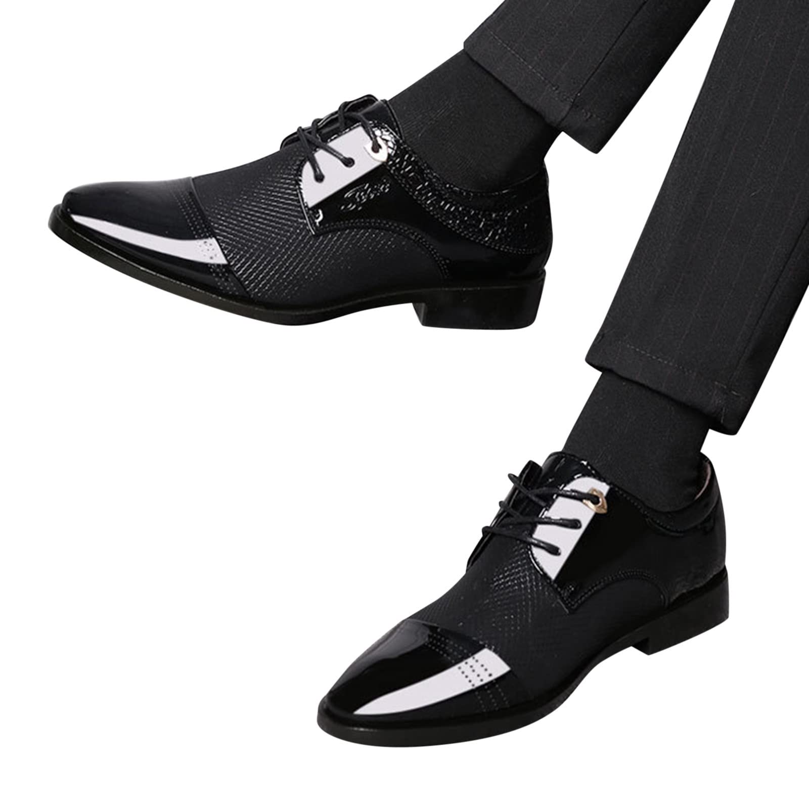 Premium Men's Leather Casual & Business Shoes - Waterproof Comfortable Boat Shoes for Office, Wedding & Formal Wear | Classic Style for Everyday Use & Special Occasions