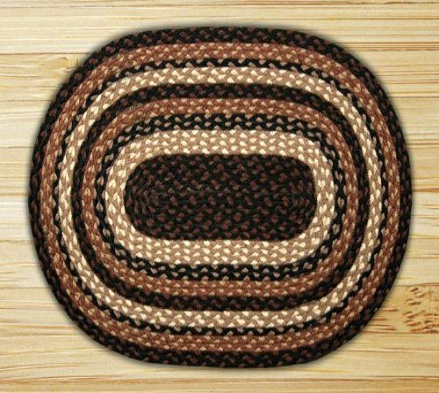 **Earth Rugs Oval Area Rug, 3' x 5', Mocha/Frappuccino - Soft & Durable for Living Room, Bedroom, or Office Decor**