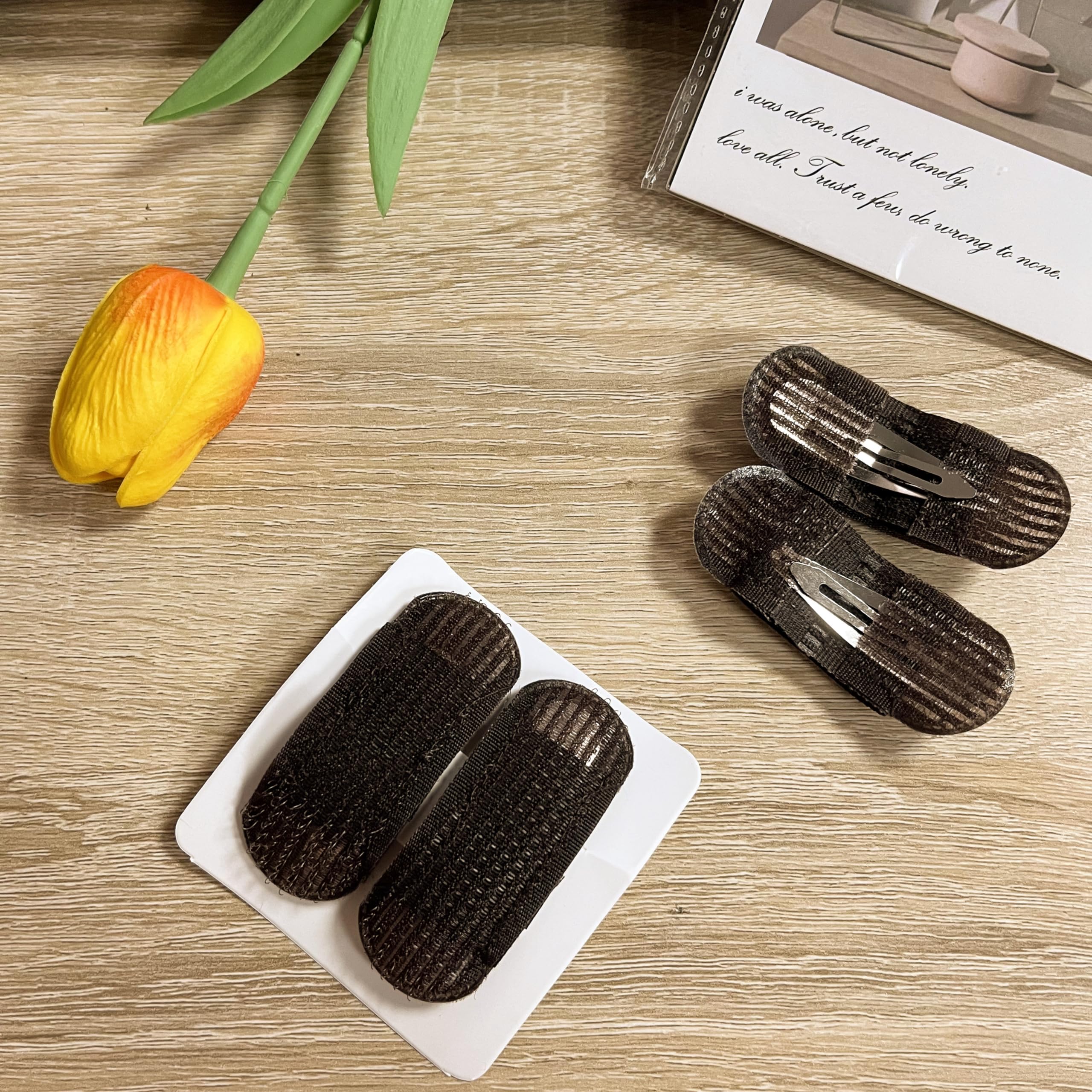 Invisible Hair Clip Comb for Volume Styling - Hair Bump Insert Tool with False Hair Pads & Extensions Accessories (Brown) | Perfect for Weddings, Parties & Everyday Hairstyles