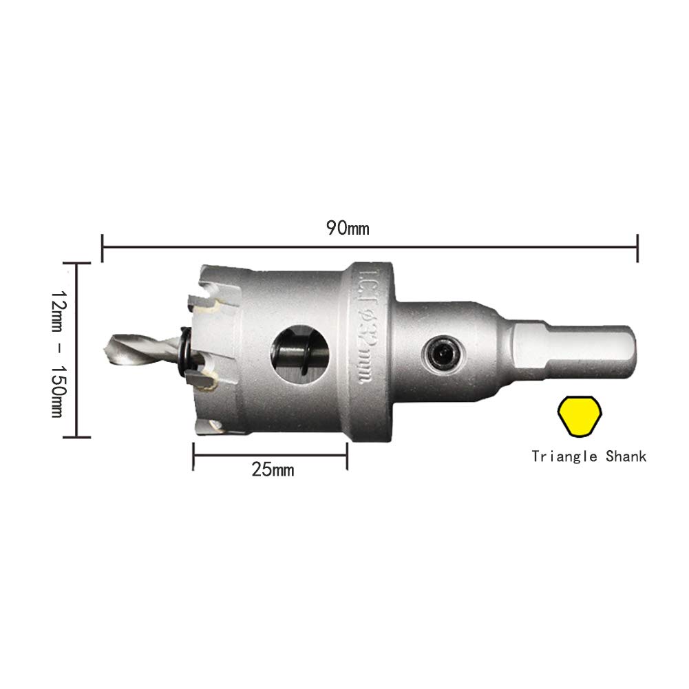 Premium Tungsten Carbide Hole Saw Cutter - Industrial Grade for Cutting Stainless Steel, Aluminum, Metal & Wood - 30mm Diameter - Perfect for Plumbing, HVAC, Construction & DIY Projects