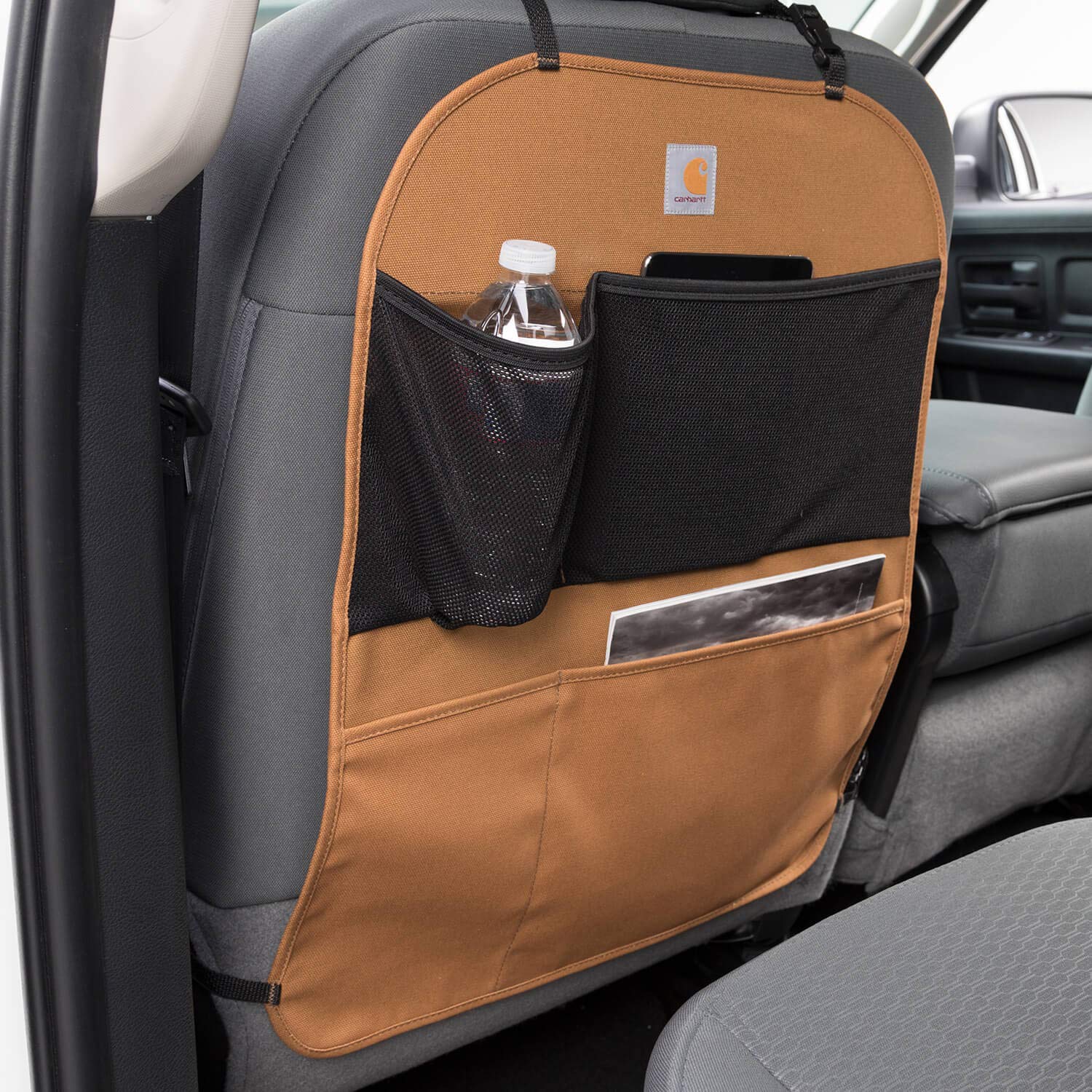 Carhartt Seatback Organizer - Durable Car Organizer with Multiple Pockets for Phones, Keys & Essentials | Perfect for Road Trips, Commuting & Family Travel