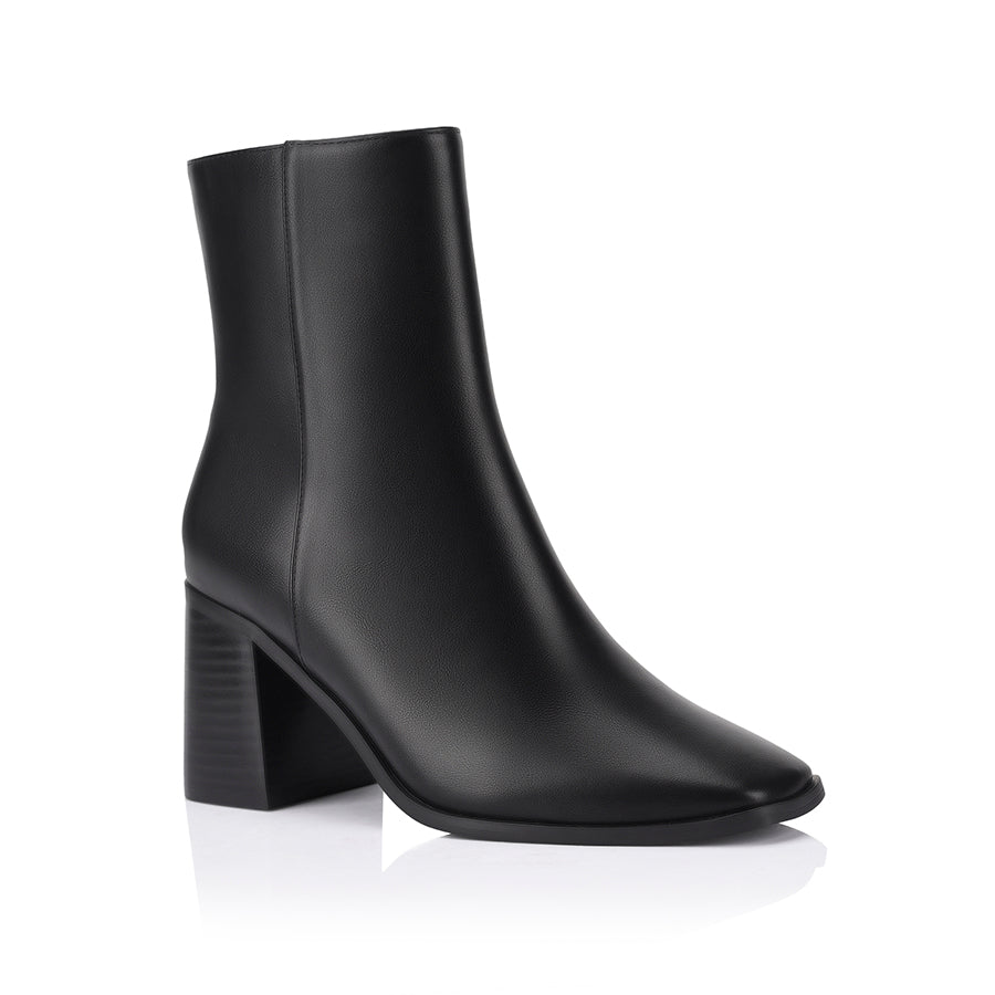 Liliah Women's Black Ankle Boots - Stylish & Comfortable for Fall, Winter & Casual Outfits