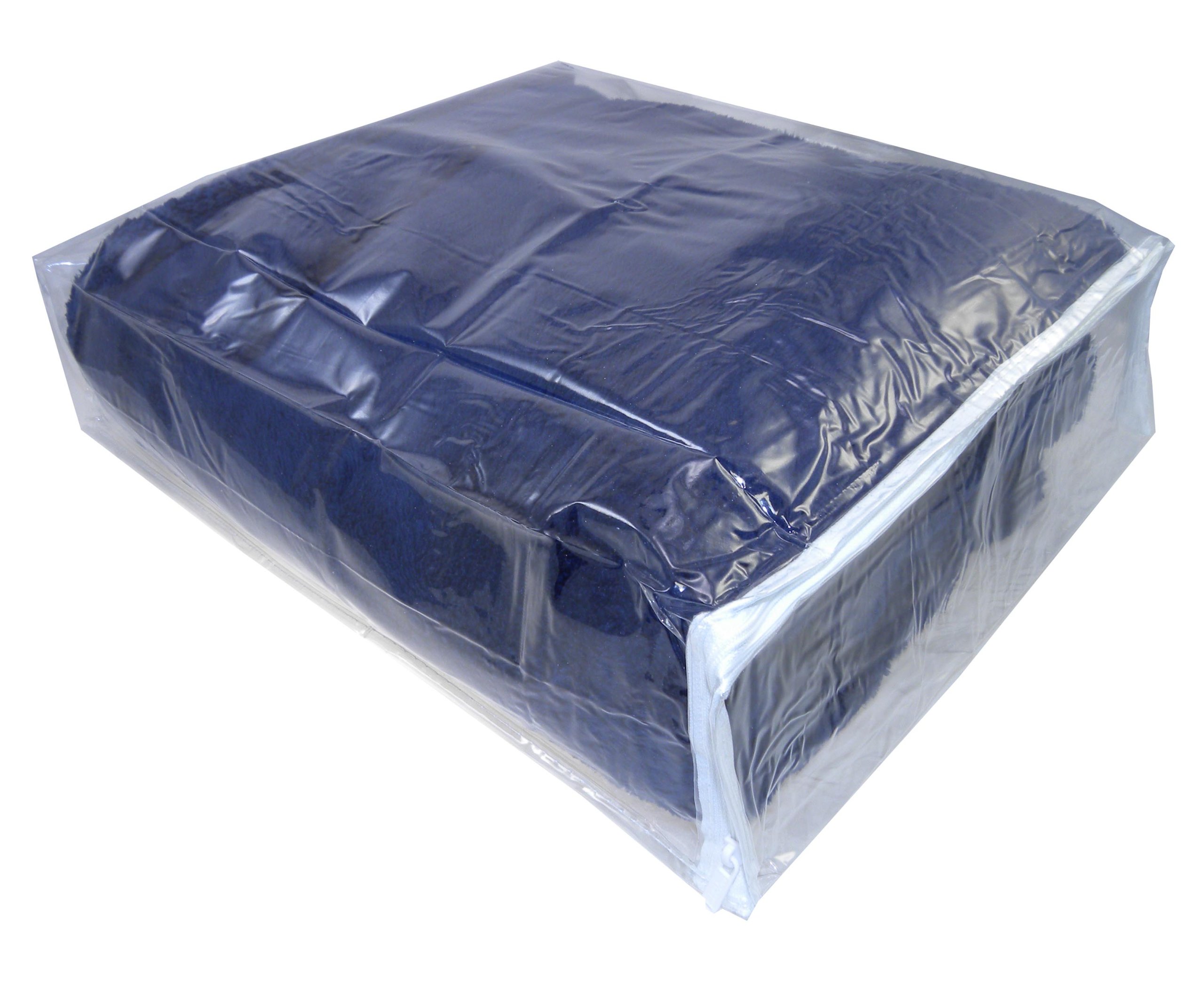 50 Pack Clear Vinyl Storage Bags 15x18x4 Inch - Heavy Duty Plastic Organizer for Clothes, Blankets & Seasonal Items - AK Plastics by AntiqueKitchen - Perfect for Closet, Travel & Home Organization
