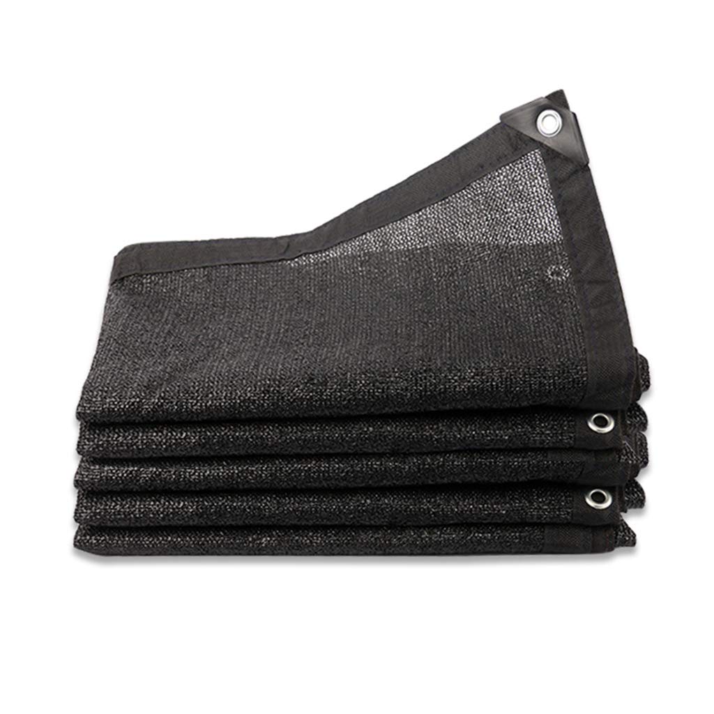 JLDN 95% Black Shade Cloth - Premium Sunshade Fabric for Greenhouses with Reinforced Taped Edges & Grommets (18x18ft/6x6m) - Ideal for Plant Protection, Outdoor Patio Cover & Garden Sun Control