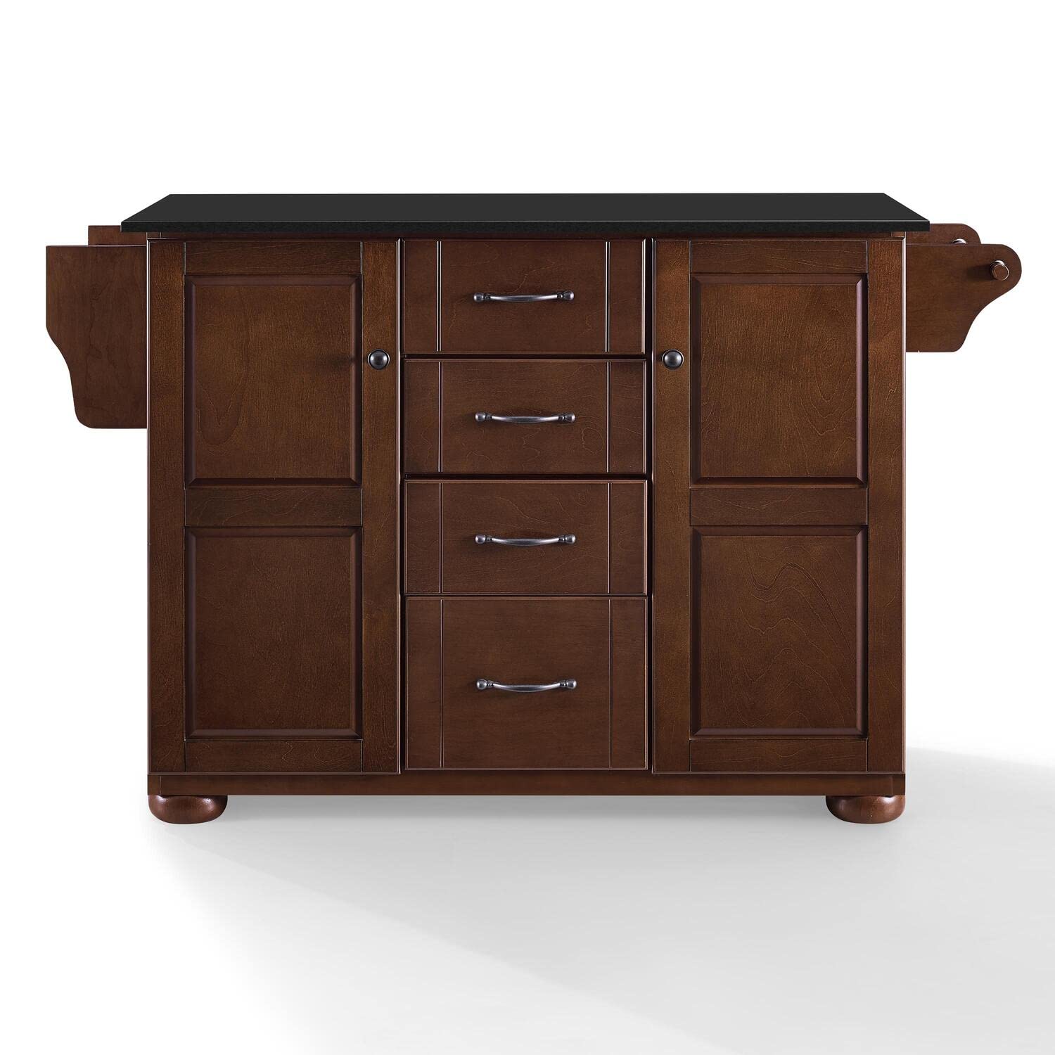 French Granite Kitchen Island - Spacious Mahogany/Black Countertop for Modern Kitchens