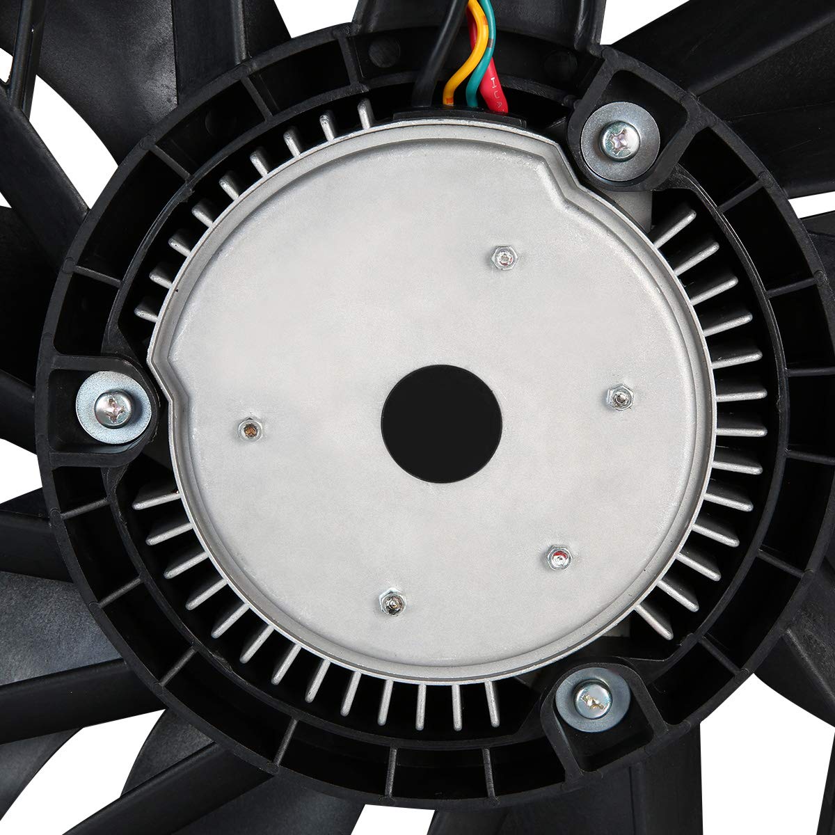 High-Performance DNA MOTORING OEM-RF-0005 Radiator Cooling Fan Assembly - Direct Replacement for 2010-2016 Porsche Panamera | Improved Cooling Efficiency | Black | Perfect for Hot Weather & Performance Driving