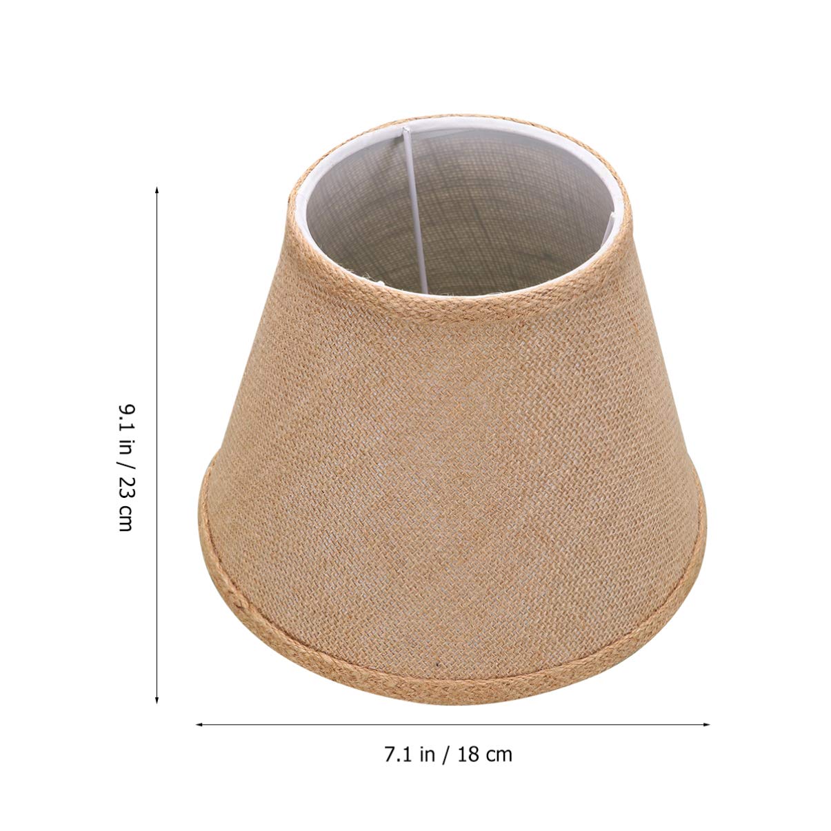 Uonlytech Burlap Lamp Shade - E27 Khaki Table Light Cover for Chandeliers, Floor & Bedroom Lamps | Natural Fabric Lighting Accessory for Cozy Home Decor