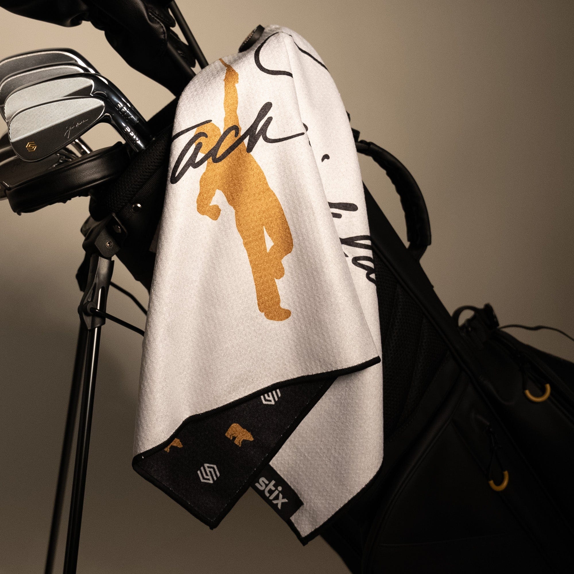 Premium Golf Towel by Stix Golf Co. - Nicklaus Inspired Design | Soft & Absorbent Microfiber for Golfers | Perfect for Course, Practice & Club Cleaning
