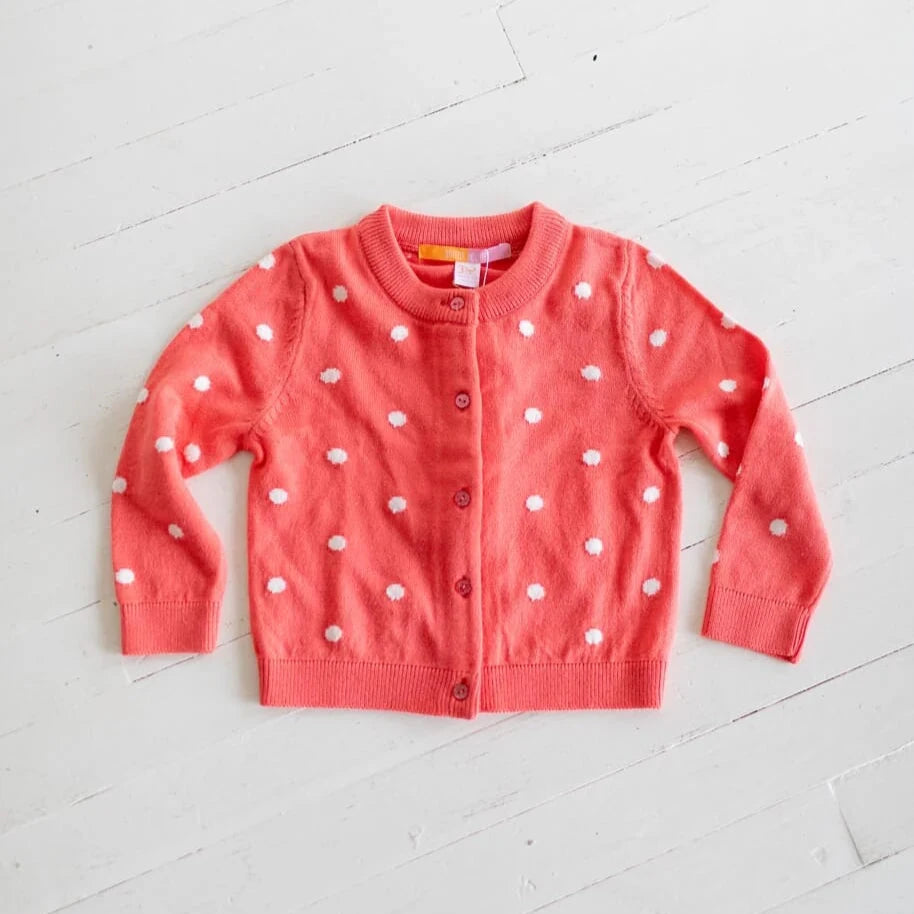 Briton Court Polka Dot Evelyn Cardigan - Women's Stylish Knit Sweater for Casual Wear & Office Outfits | Perfect for Fall & Winter Layering