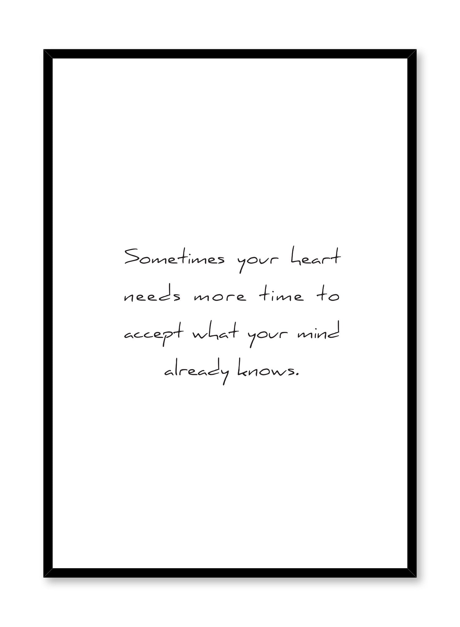 Heart and Mind Inspirational Wall Art Poster - Motivational Decor for Home, Office & Classroom - Perfect for Living Room, Bedroom & Workspace