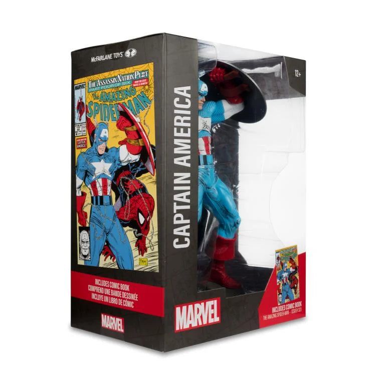 Marvel Comics Captain America 1/6 Scale Collectible Action Figure - The Amazing Spider-Man #323 Edition | Perfect for Display, Gift Giving & Comic Book Collections