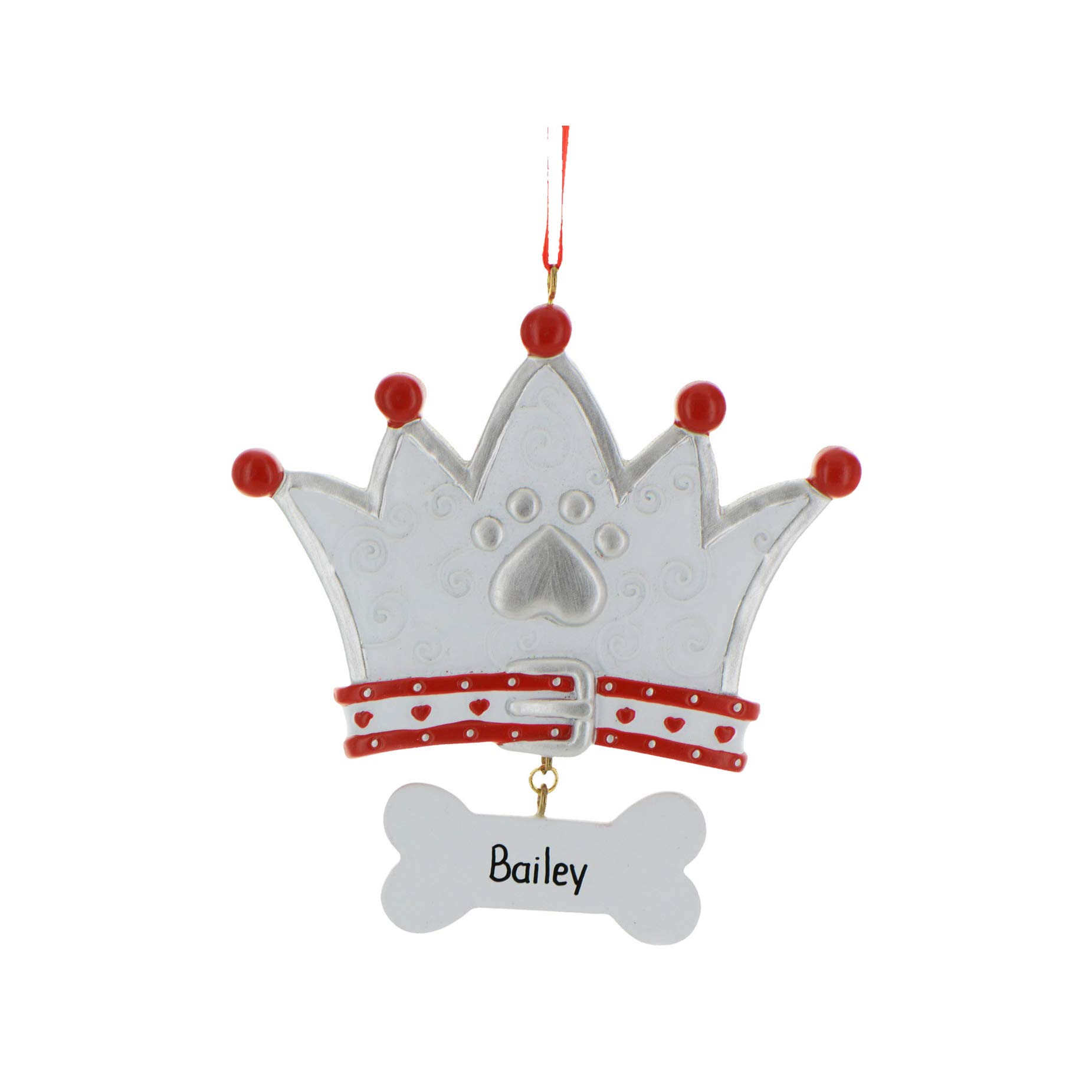 2024 Personalized Dog Christmas Ornaments - Custom Dog Bone & Crown Tree Decorations | Unique Pet Gifts for Holiday Decor | Perfect for Christmas Trees, Pet Lovers & Festive Home Decor
