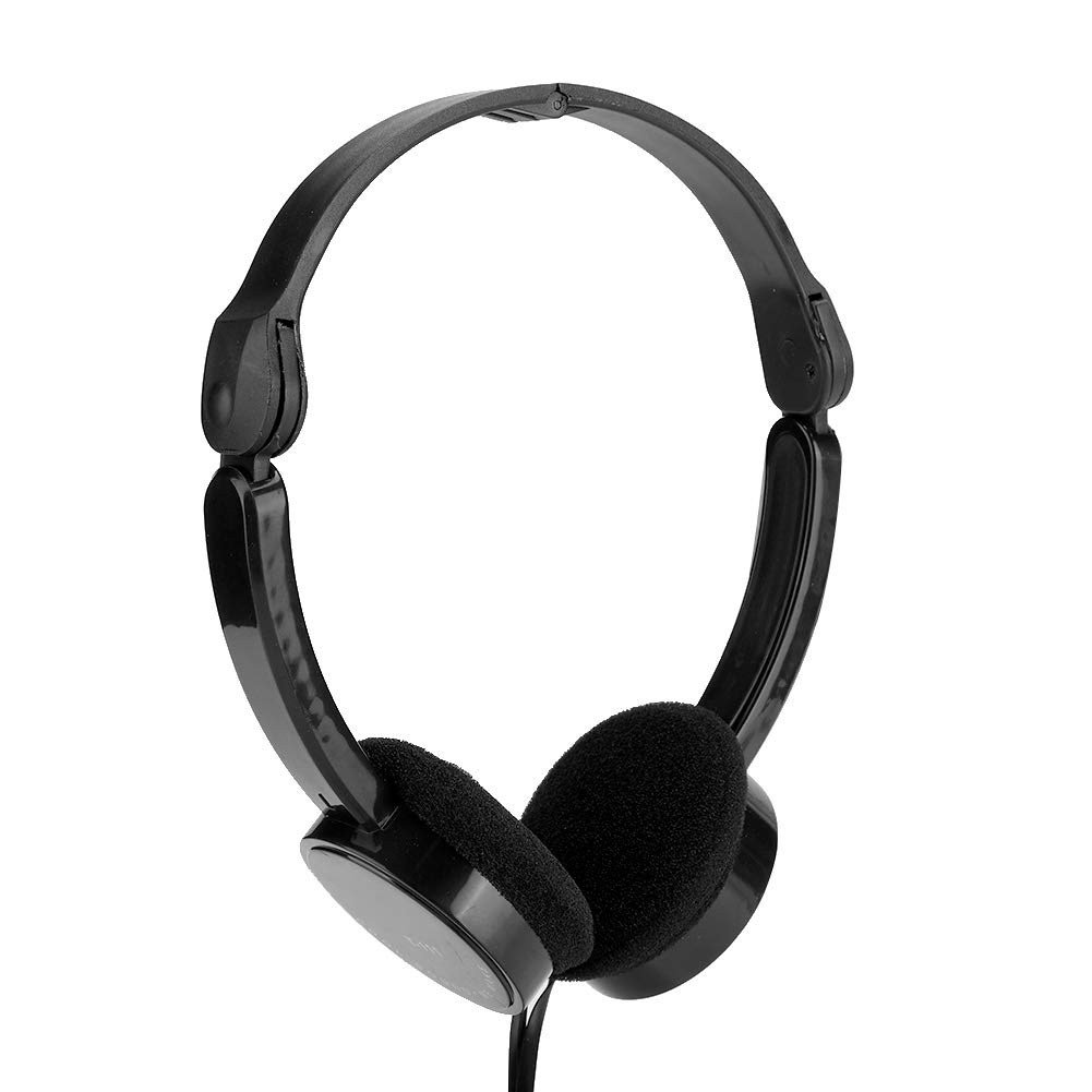 Yoidesu Kids Wired Headphones with Microphone - Foldable Stereo On-Ear Headset with 3.5mm Jack for iPhone, Android, PC, Laptop - Perfect for Online Classes, Gaming & Music (Black)