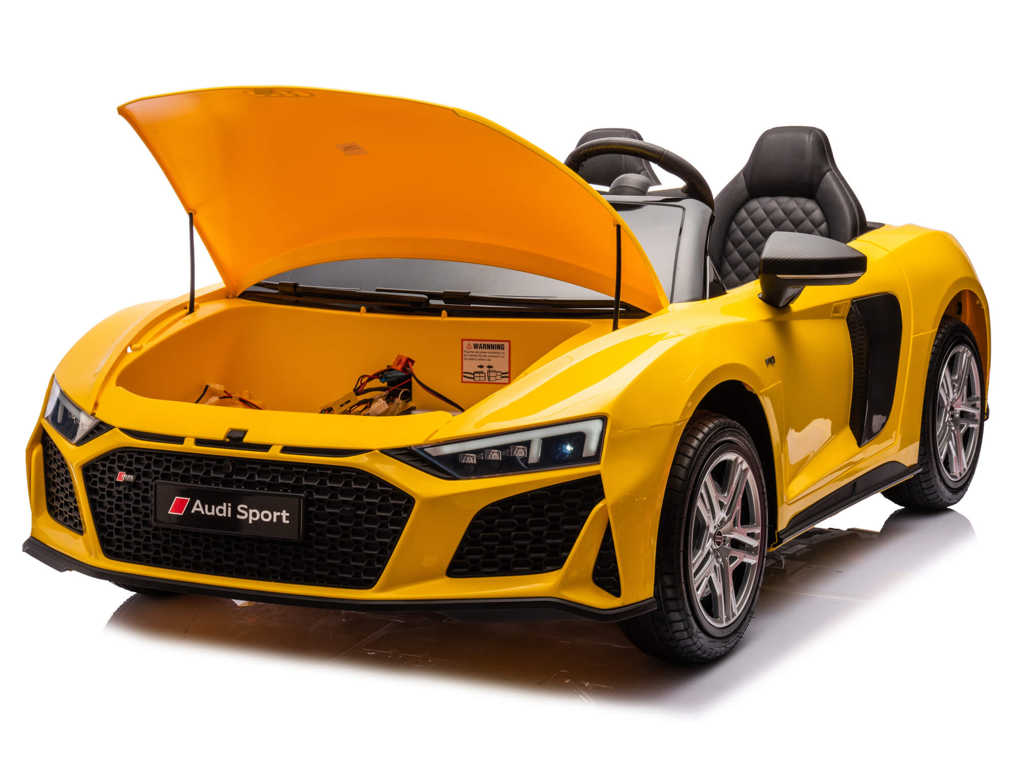 24V Audi R8 Spyder 2 Seater Electric Ride-On Car for Kids - Blue | High-Speed Children's Toy Vehicle with Remote Control & LED Lights | Perfect for Birthday Gifts, Outdoor Play & Backyard Fun