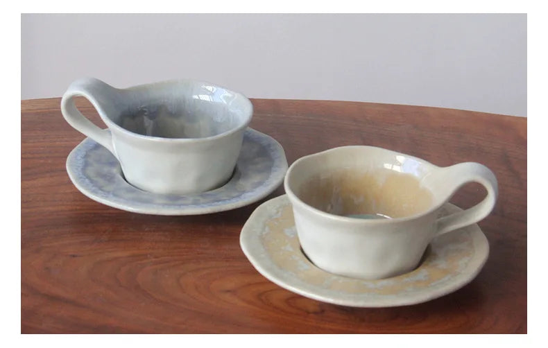 Handmade Ceramic Espresso Cups with Artisan Glaze - Perfect for Coffee Lovers, Home Baristas & Cafe Style Serving