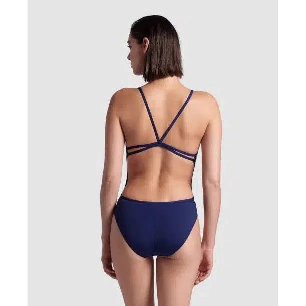 Stylish Multi Stripes Swimsuit with Elegant Lace Back - Perfect for Beach Vacations, Pool Parties & Summer Getaways