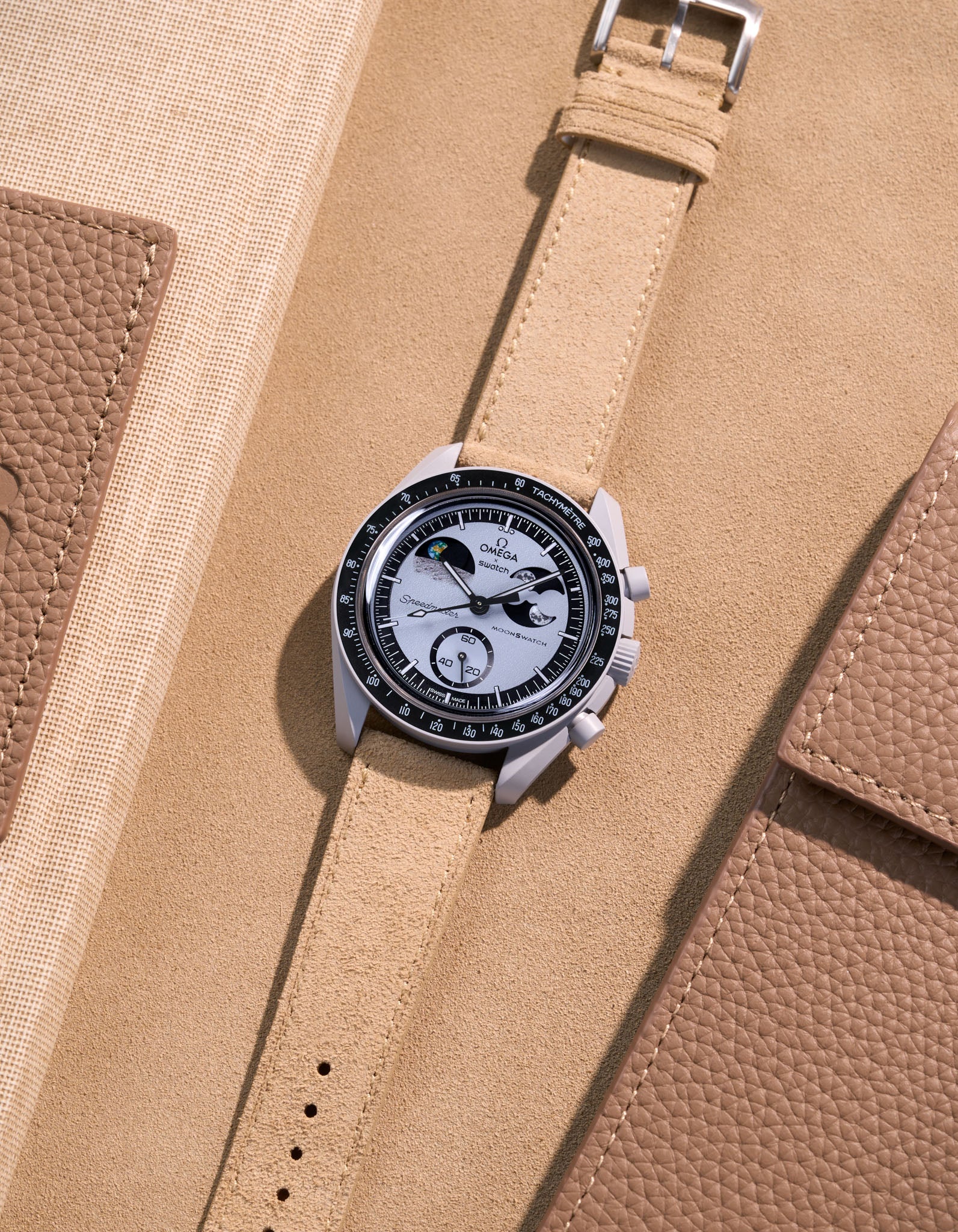 Omega X Swatch Mission to Earth Genuine Leather Replacement Watch Straps - Premium Quality Adjustable Bands for MoonSwatch Watches - Perfect for Casual Wear, Dress Occasions & Watch Collectors