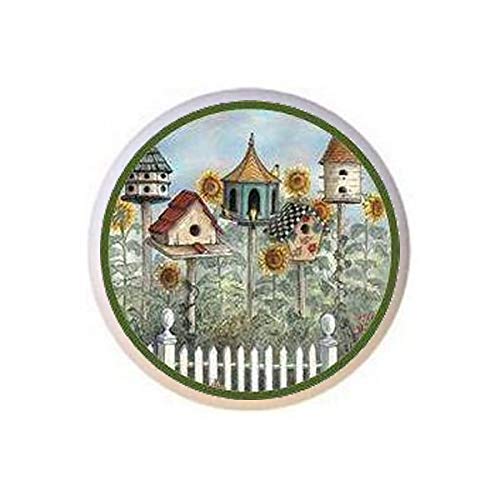 Vintage Ceramic Birdhouse Drawer Pulls - Handcrafted Cabinet Knobs for Dressers & Cabinets - Unique Home Decor for Farmhouse & Cottage Style Kitchens