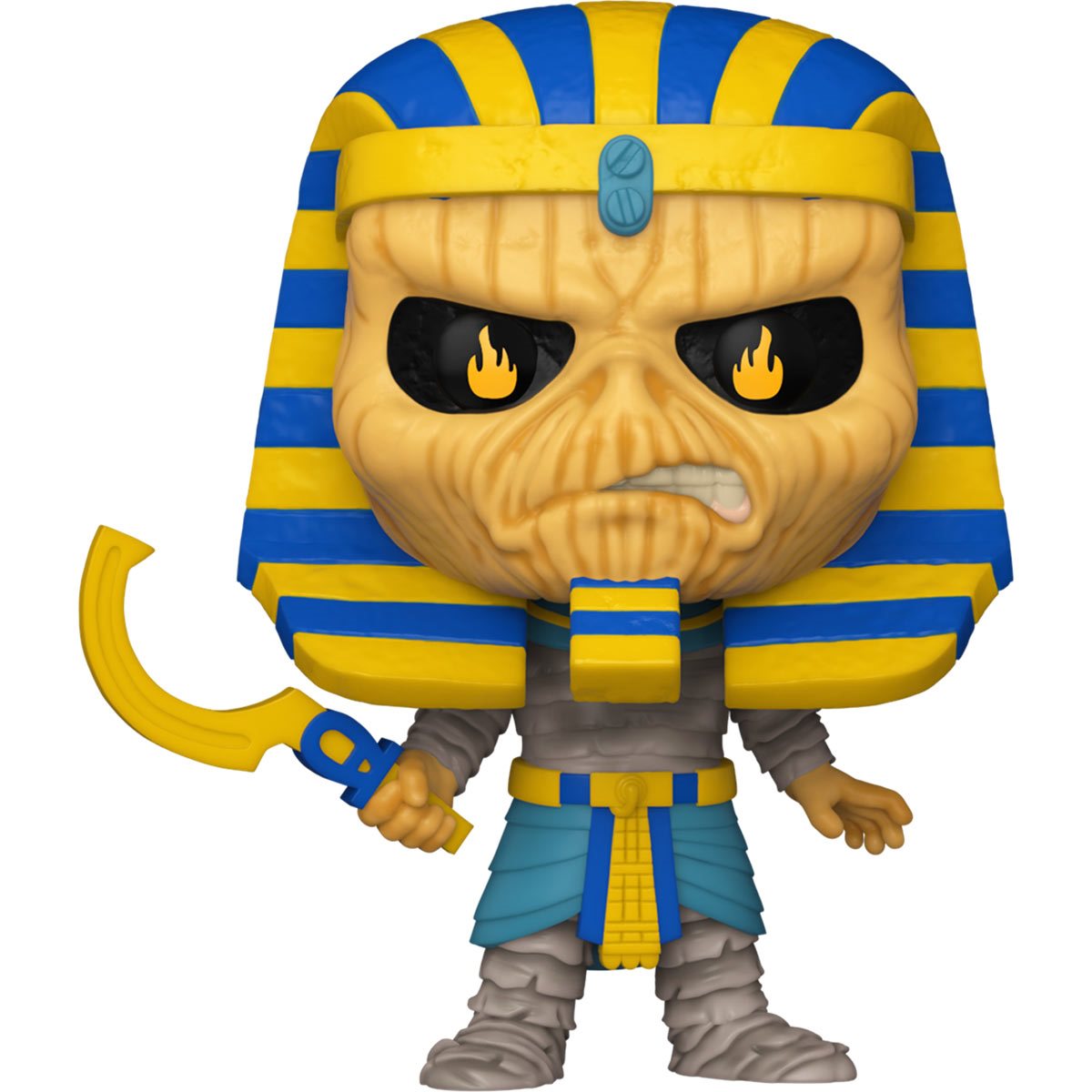 Iron Maiden Pharaoh Eddie Funko Pop! Vinyl Figure #443 - Collectible Music Merchandise for Rock Fans & Home Decor