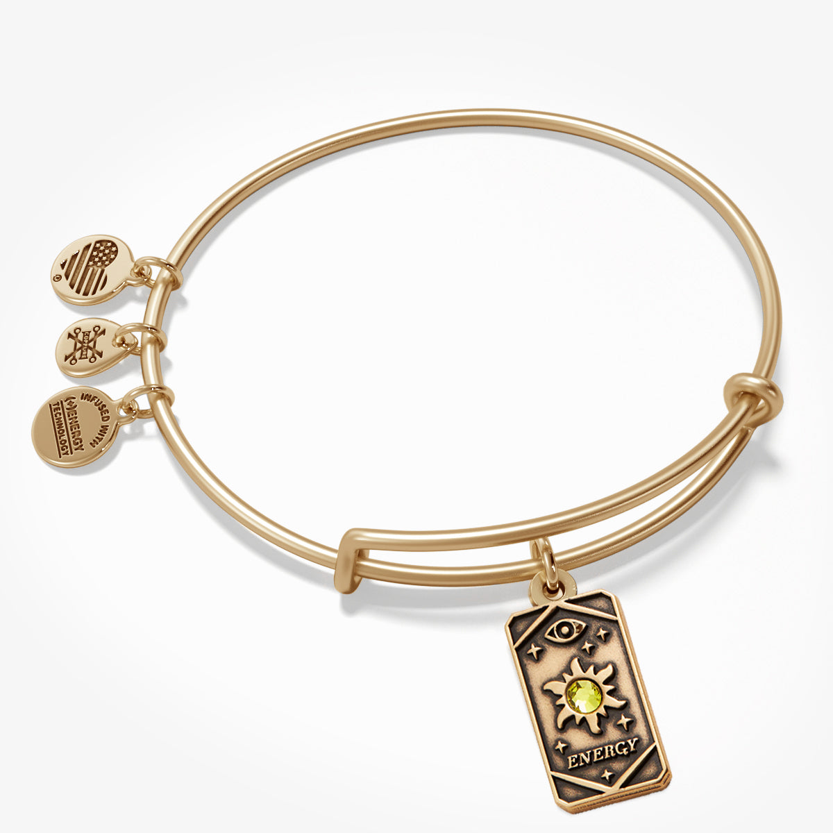Energy Sun Oracle Charm Bangle Bracelet - Spiritual Healing Jewelry for Women - Perfect for Meditation, Yoga & Positive Energy