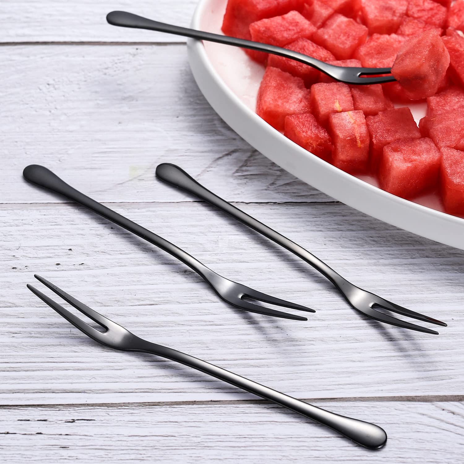 12-Piece Mini Stainless Steel Fruit Forks Set - Perfect for Desserts, Salads, Cheese & Appetizers - Elegant Tasting Flatware for Parties, Picnics & Home Entertaining