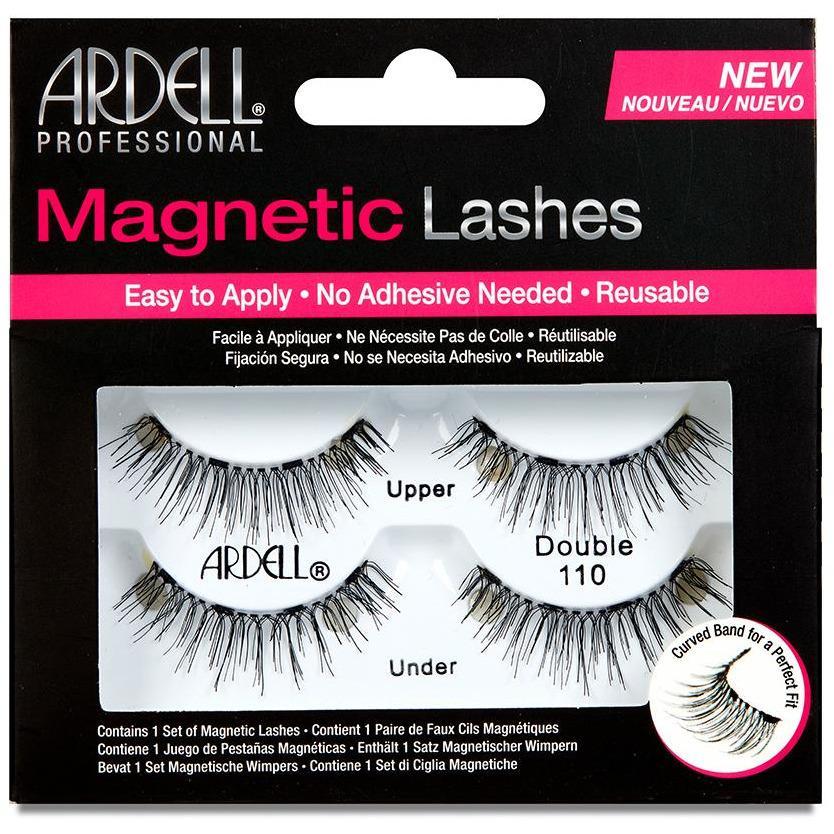 Ardell Magnetic Strip Lashes Double 110 - Easy to Apply Reusable False Eyelashes for Natural or Dramatic Look - Perfect for Parties, Weddings, and Special Occasions