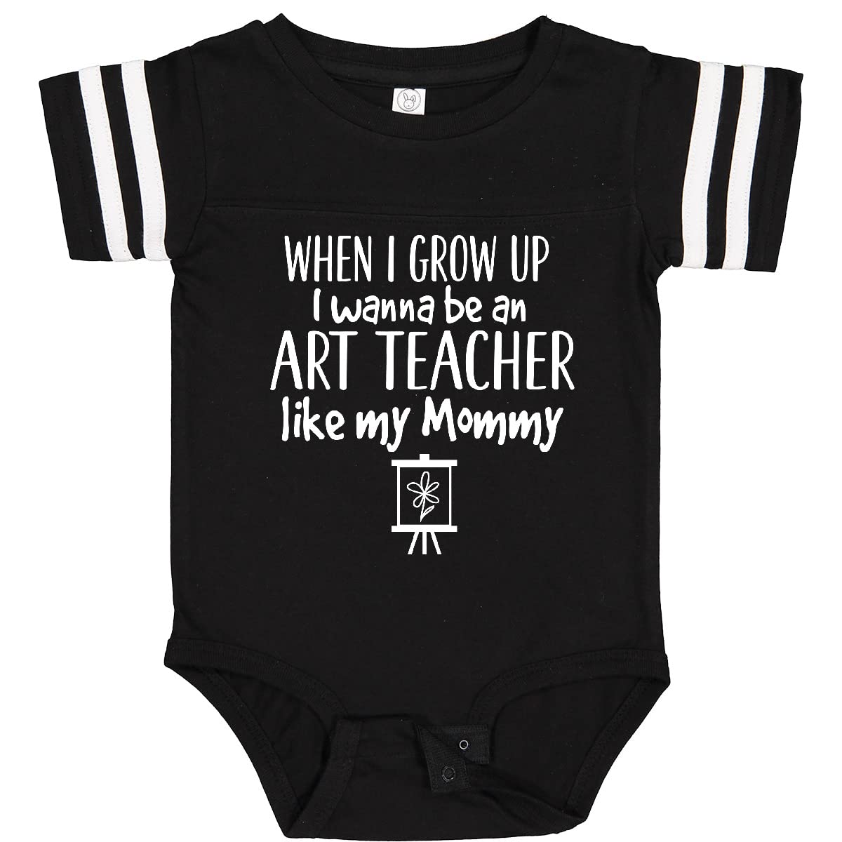 Inktastic Future Art Teacher Like Mommy Baby Bodysuit - Cute Infant Onesie for Creative Families, Art Lovers & Teacher Appreciation Gifts - Perfect for Playdates, Daycare & Family Photos
