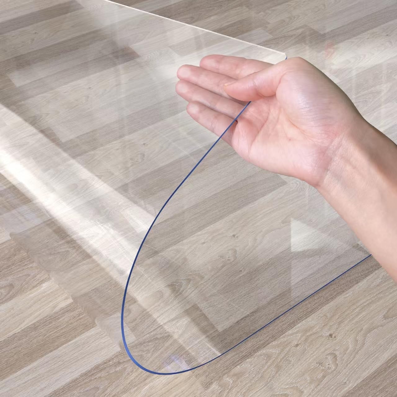 Extra Large Clear Floor Mat 47.24×78.74 Inch - Heavy Duty Vinyl Rug Protector for Pets & Hardwood Floors | Waterproof, Non-Slip Plastic Floor Covering | Easy to Clean for Home, Office & High Traffic Areas | Perfect Under Desks, Dining Tables & Entryways