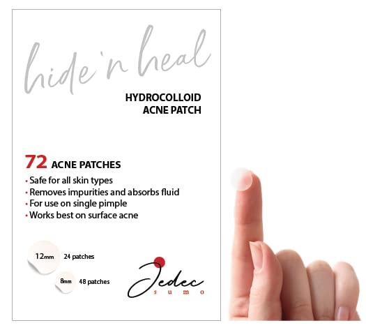 Hydrocolloid Acne Patches - 72 Count Pimple Patches for Blemishes, Zits & Breakouts | Fast-Acting Acne Treatment | Oil-Free & Gentle on Skin | Perfect for Overnight Spot Treatment & Daily Use