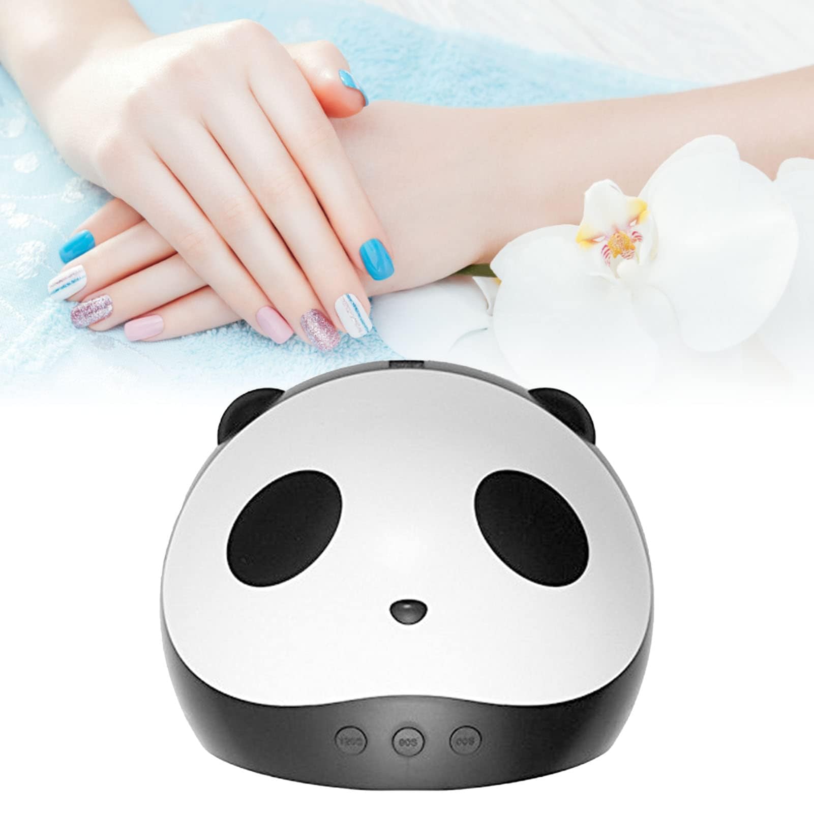 DEWIN 24W UV LED Nail Lamp Kit - Professional Manicure Dryer with Panda Design, USB Powered for Home & Salon Use | Perfect for Gel Polish Curing & Nail Art Drying