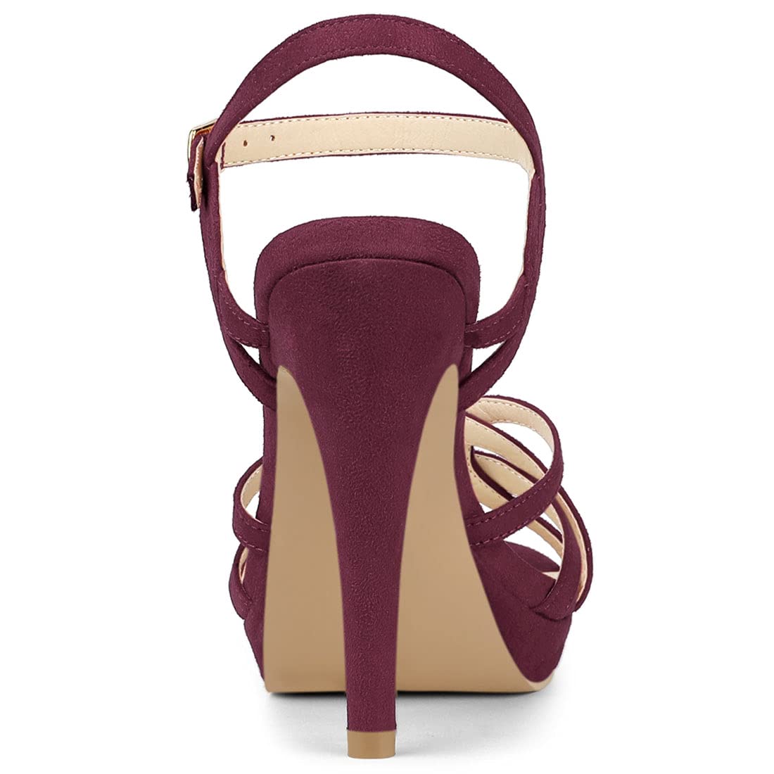 Allegra K Women's Strappy Platform Heels - Sexy Stiletto Heel Sandals for Women, Comfortable High Heel Dress Shoes for Party, Wedding & Evening Events