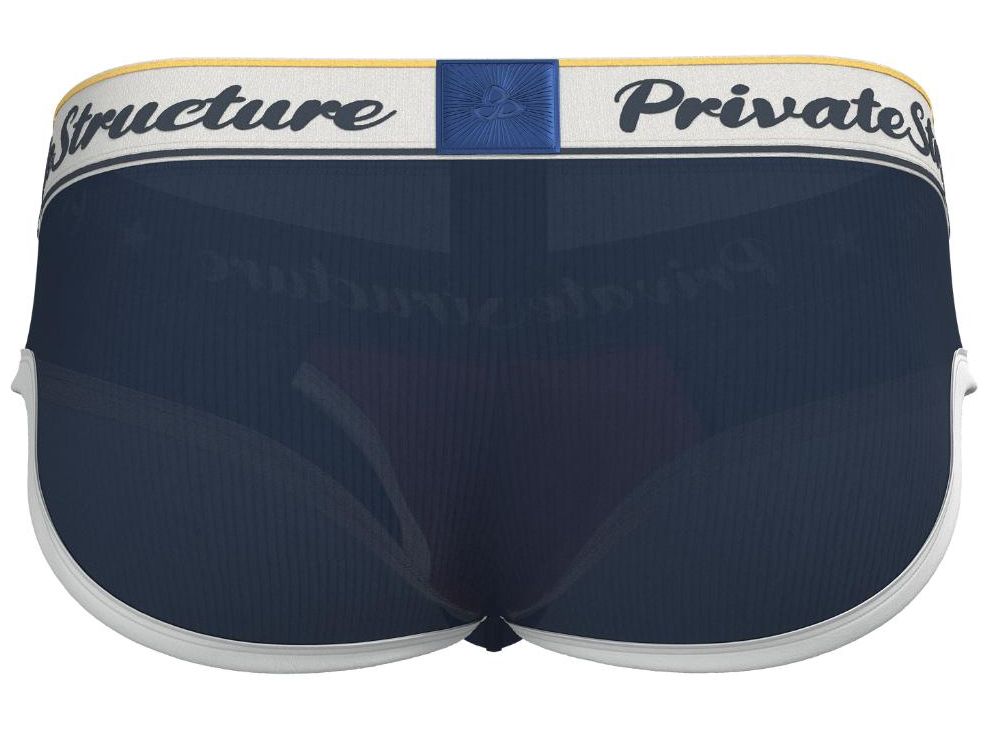 Private Structure Classic Mid Waist Mini Brief - Navy Blue Cotton Underwear for Women | Comfortable Everyday Panties for Work, Sleep & Lounge Wear