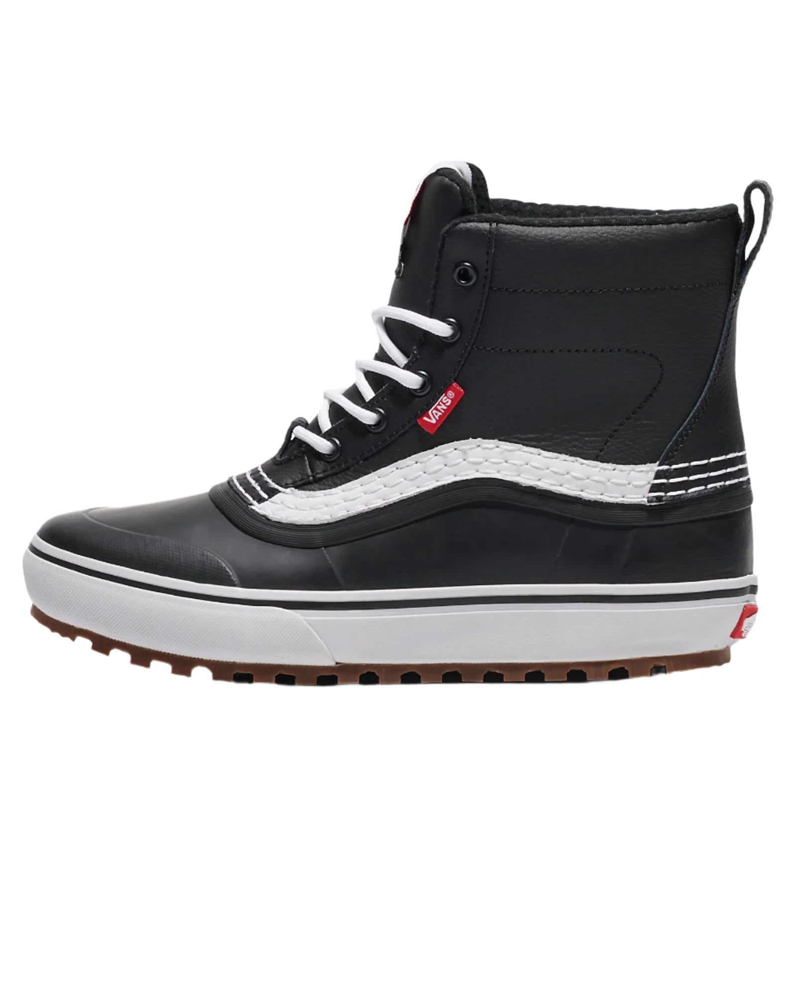 VANS Standard Mid Snow MTE Boots for Men & Women - Waterproof Winter Hiking Shoes, Black/White - Perfect for Snow, Hiking & Outdoor Adventures