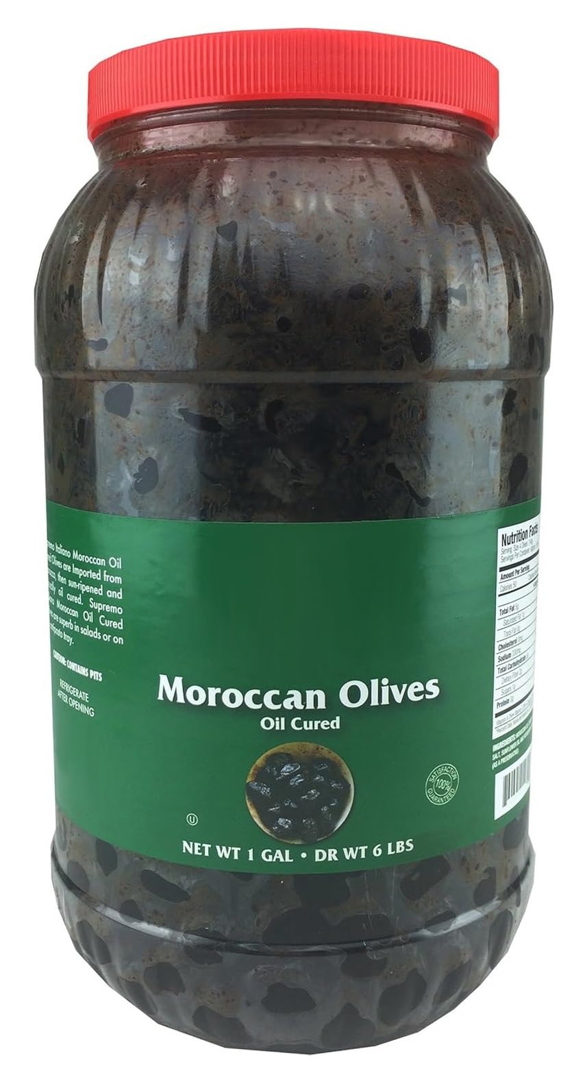 Premium Moroccan Olives Cured in Extra Virgin Olive Oil | 128 oz Bulk Size | Perfect for Charcuterie Boards, Mediterranean Recipes & Gourmet Gifts