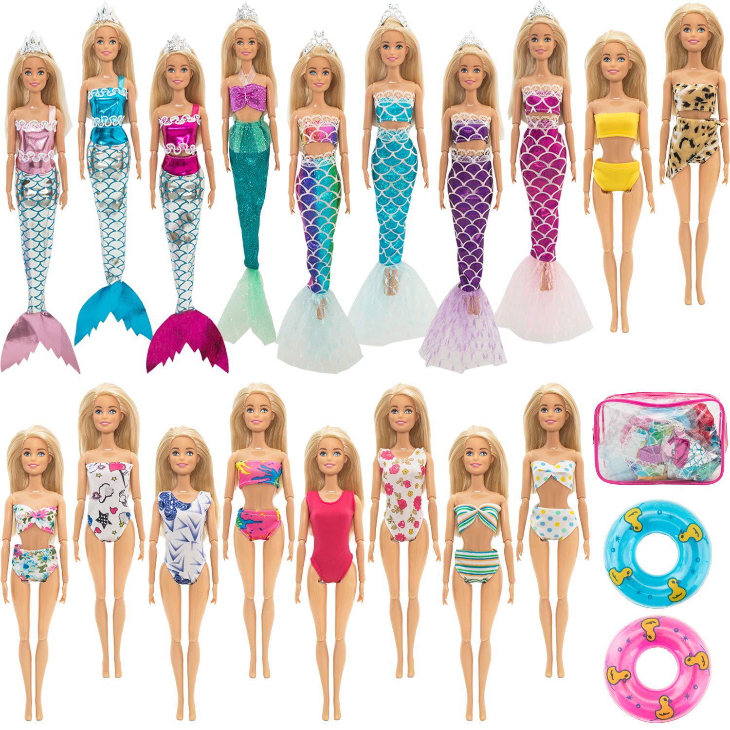 SOTOGO 32-Piece Doll Clothes & Accessories Set for 11.5 Inch Girl Dolls - 18 Outfits & 14 Fashion Accessories | Perfect for Dress-Up Play, Birthday Gifts & Collectibles