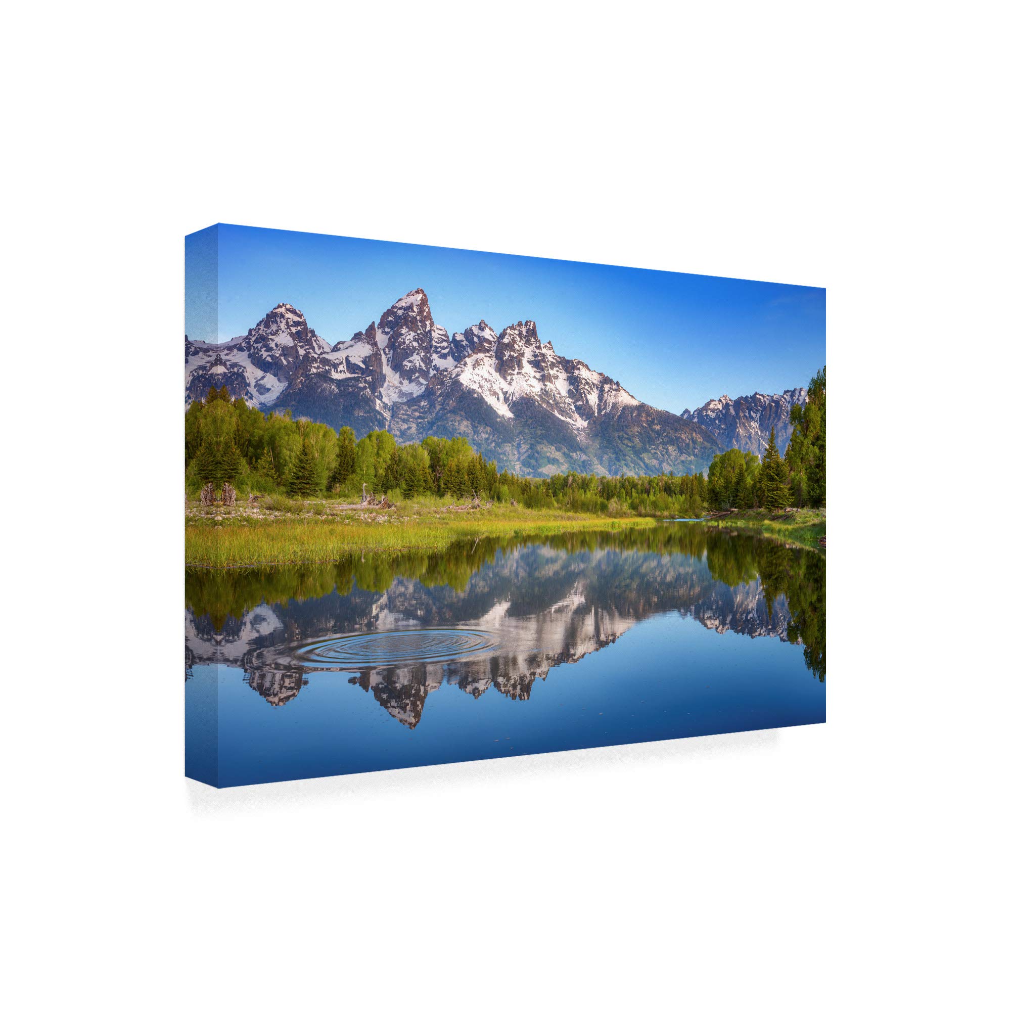 Trademark Fine Art - Darren White Photography 'Ripples in The Tetons' 30x47 Wall Art Print - Perfect for Living Room, Bedroom & Office Decor