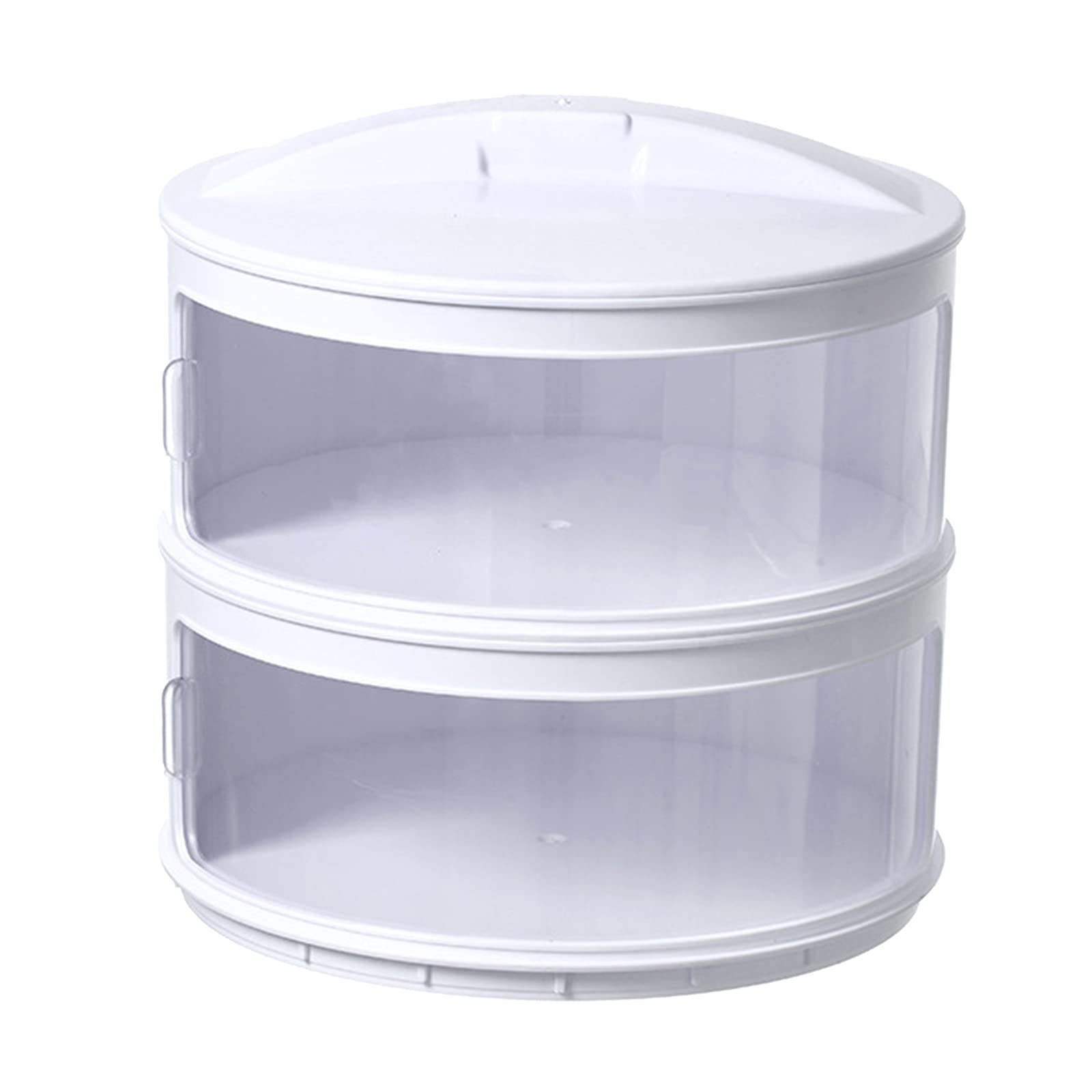 MagiDeal 2-Tier Leftover Food Storage Container - Refrigerator Organizer for Kitchen, Space-Saving Fridge Organizer Box | Perfect for Meal Prep, Leftover Storage & Refrigerator Organization