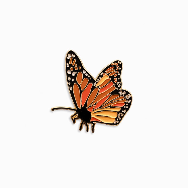 Monarch Butterfly Enamel Pin - Elegant Butterfly Brooch for Women & Men - Perfect for Jackets, Bags, Hats & Accessories