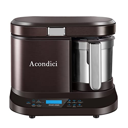 8-in-1 Baby Food Maker & Steamer Blender - BPA-Free Automatic Baby Food Processor with Timer, Self-Cleaning & Touch Screen - Perfect for Homemade Purees, Toddler Meals & Healthy Snacks (Dark Brown) - Ideal for Busy Parents, Daycare Centers & On-the-Go Feeding