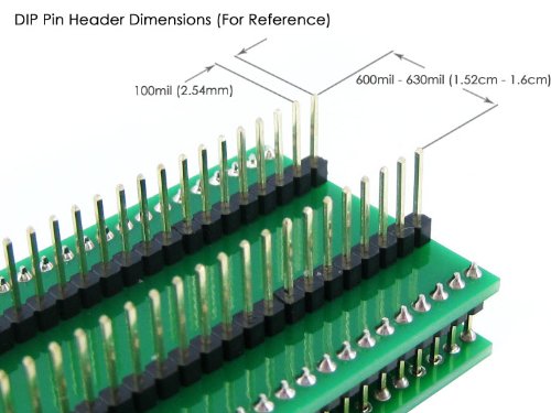 Wells TSOP40 to DIP40 IC Socket Adapter - 18.4mm Width, 0.5mm Pitch (PN 648-0402211-A01) - Perfect for Microcontroller Prototyping & PCB Testing