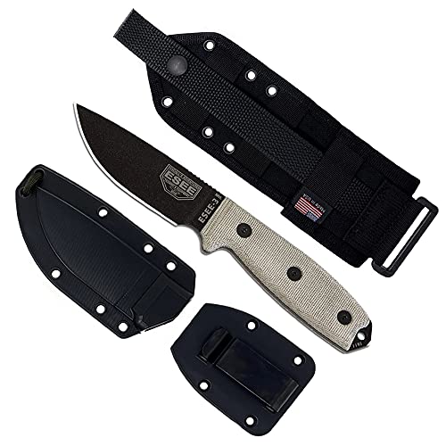 Black Blade/Micarta Handle/Black Sheath/MOLLE Back