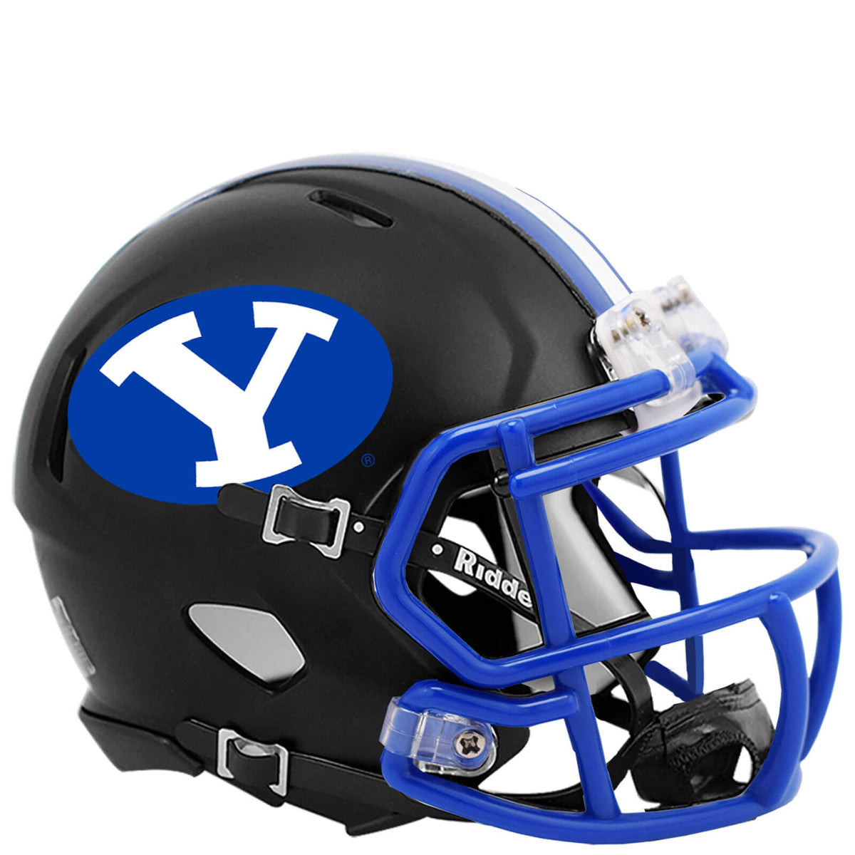 BYU Brigham Young Cougars Matte Black 2020 Revolution Speed Mini Football Helmet - Collectible Display & Fan Gift for Sports Enthusiasts
