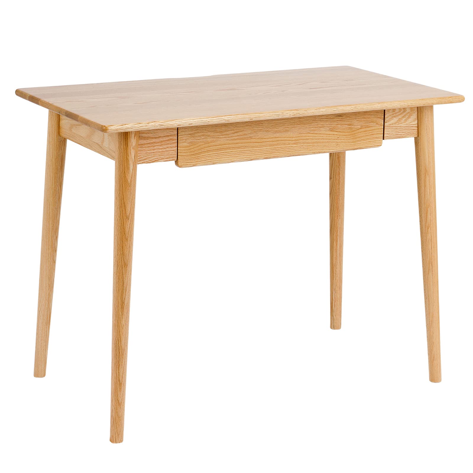 Solid Oak Wood Office Desk with Drawers - 31.5
