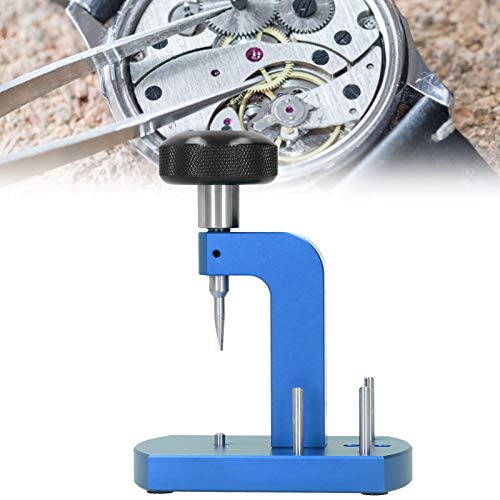 Professional Watch Back Case Opener & Press Set - Complete Watch Repair Kit with Case Closer & Crystal Press Tool (Blue) - Perfect for Watch Battery Replacement, Back Cover Removal & Watch Crystal Repair