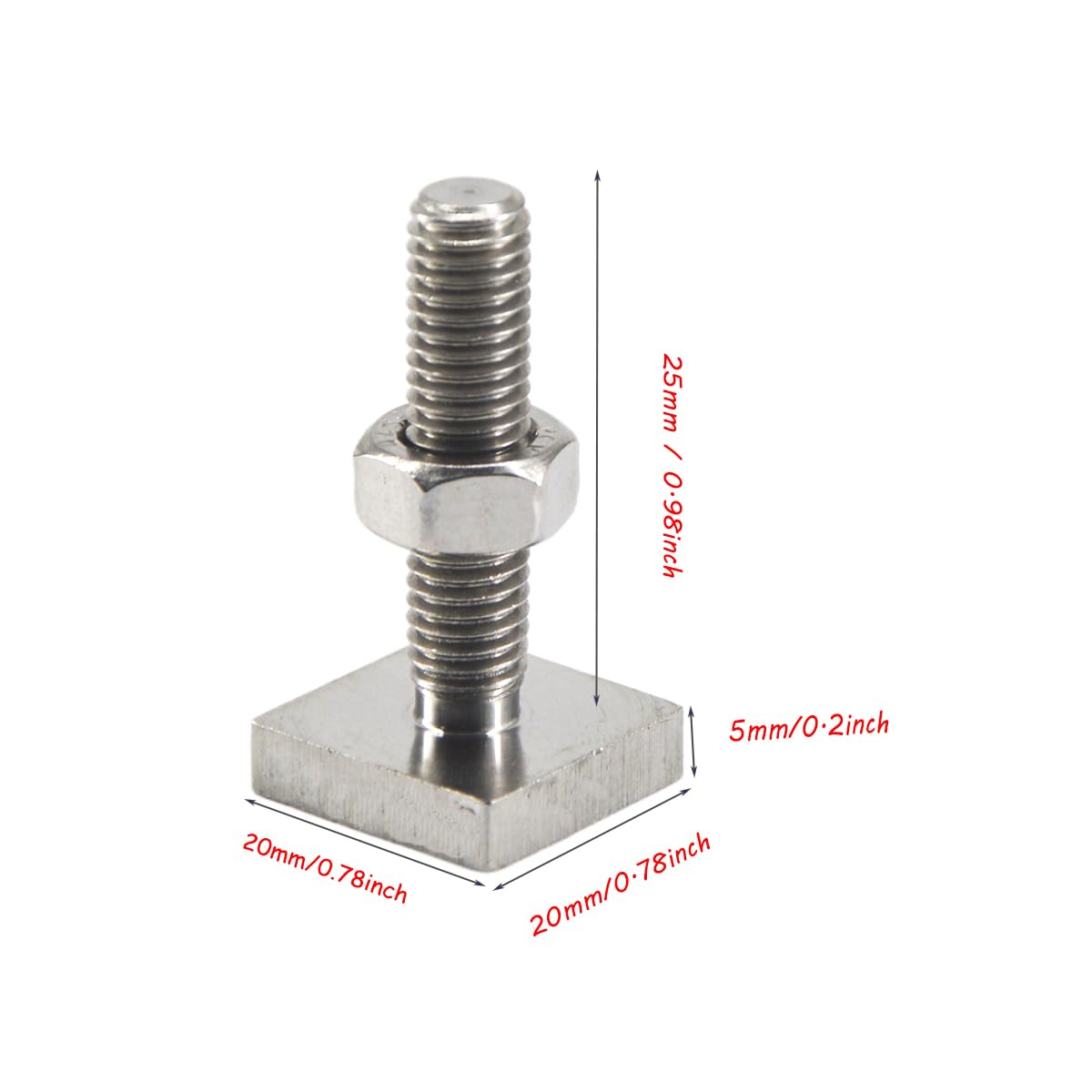 10-Pack T Track Tie Down Kit - Stainless Steel Bolts for Thule/Yakima Racks - Bike/Kayak/Solar Panel Mounting