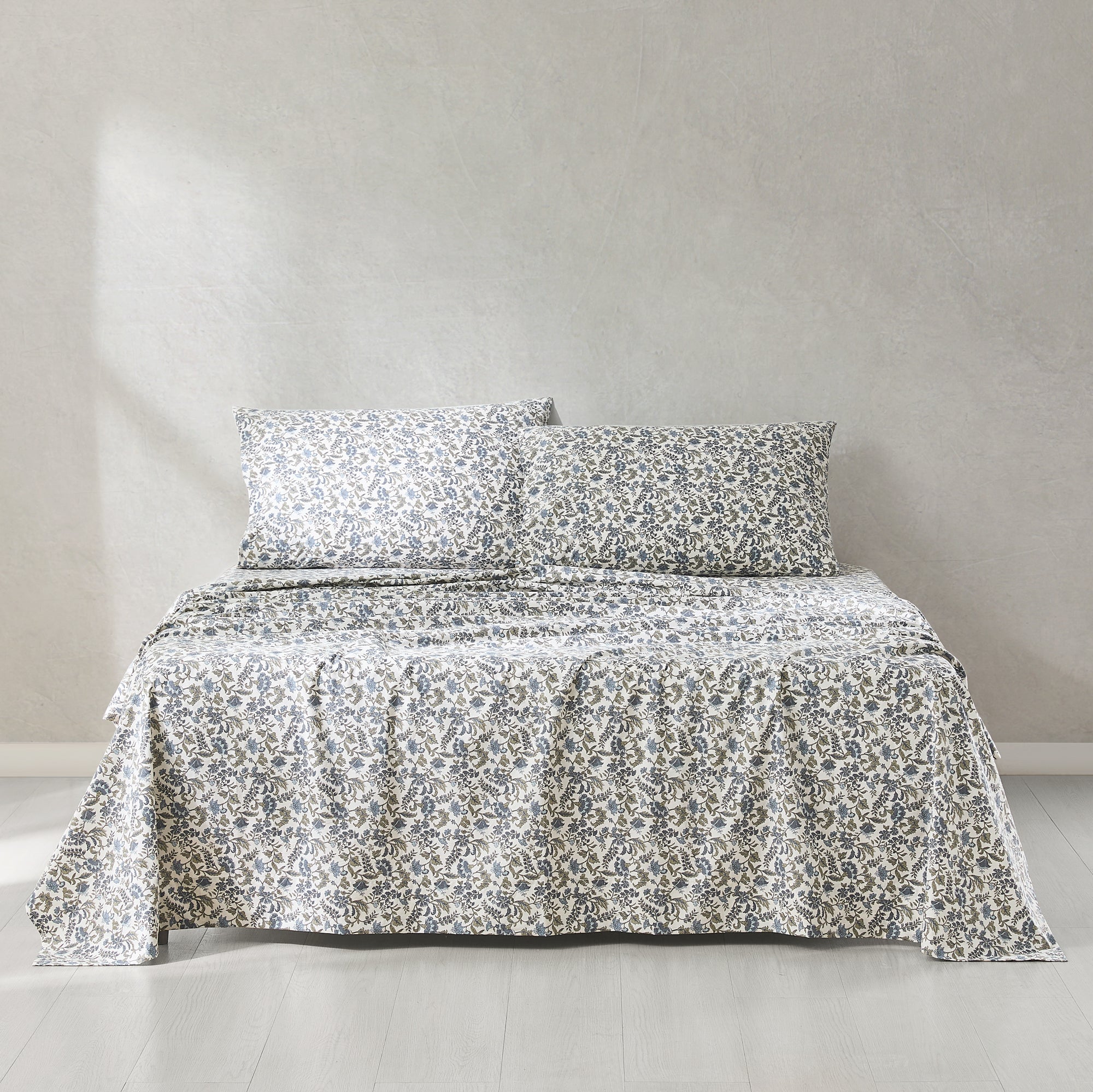 Lillian Block Print Cotton Sheet Set - Soft & Breathable Queen Size Bedding for Comfortable Sleep - Perfect for Home, Hotel, and Guest Room Use