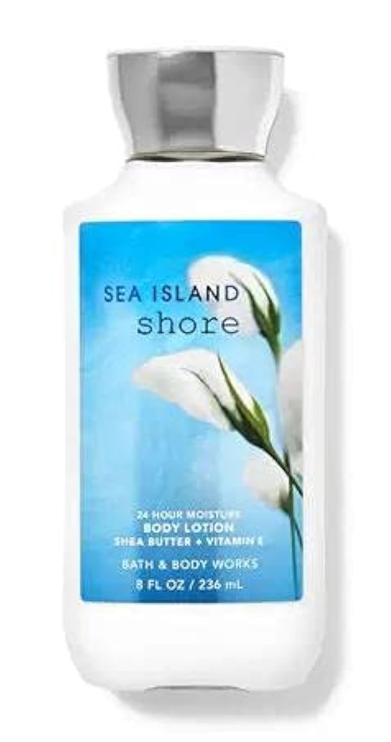 Bath and Body Works Sea Island Shore Super Smooth Body Lotion 8 Oz - Hydrating Moisturizer for Dry Skin | Perfect for Daily Use, Travel & Gift Giving