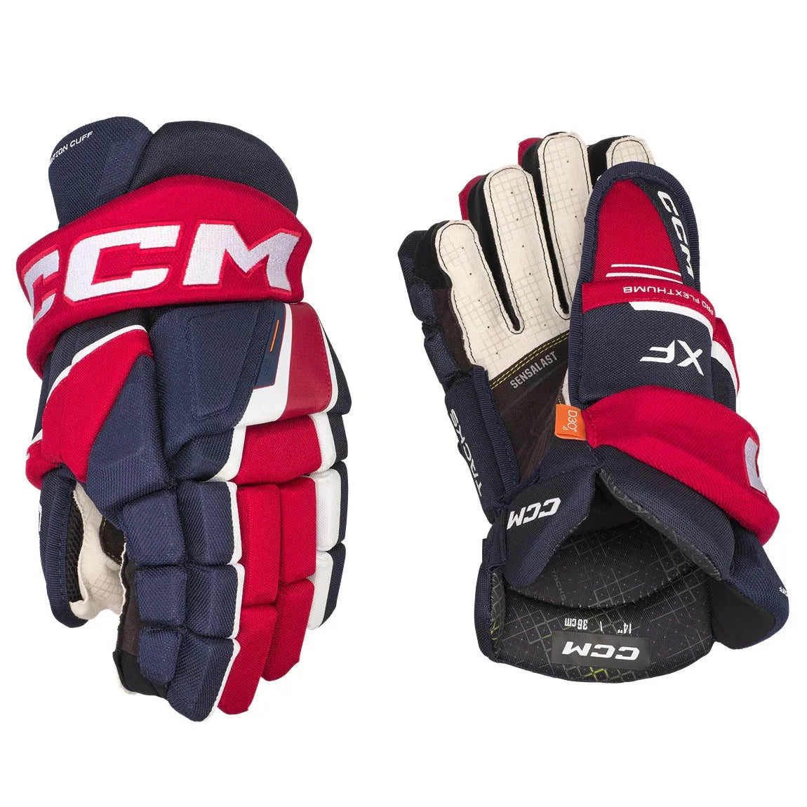 CCM Tacks XF Hockey Gloves for Junior Players - Lightweight Protective Ice Hockey Gloves for Youth - Perfect for Training, Games & Competitive Play