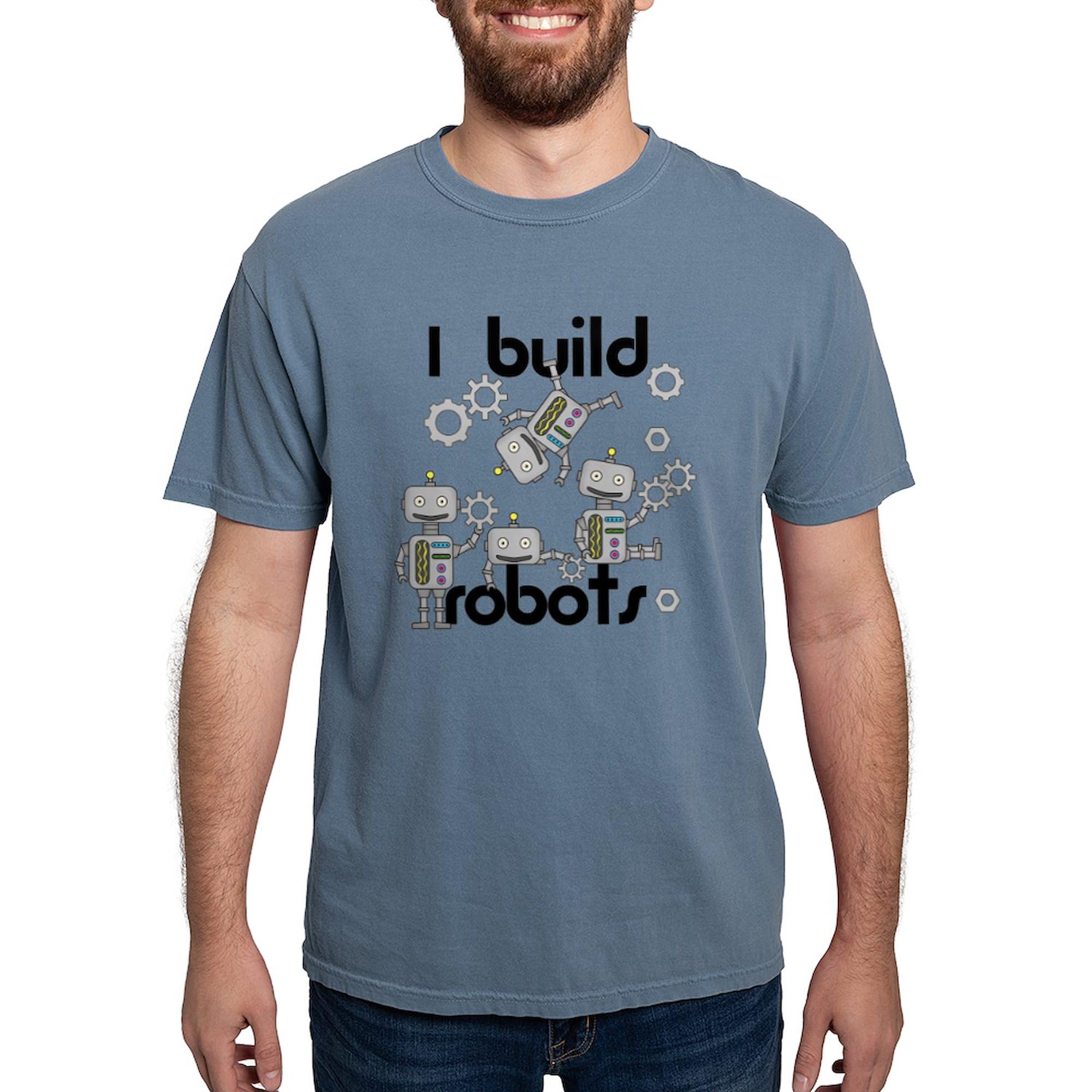 Men's I Build Robots Graphic T-Shirt - Comfort Colors® Soft Cotton Tee - Perfect for STEM Enthusiasts & Tech Lovers